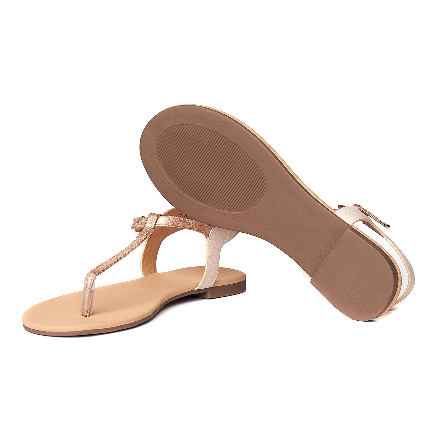 Sandale nude/auriu ZLN 0227 - Zellini