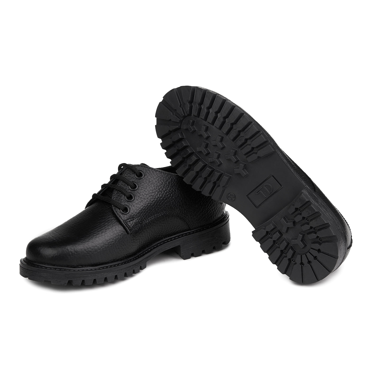 DECHASE Pantofi Oxford Dama Piele Naturala Zena Black Embossed ZLN 0746 - Zellini