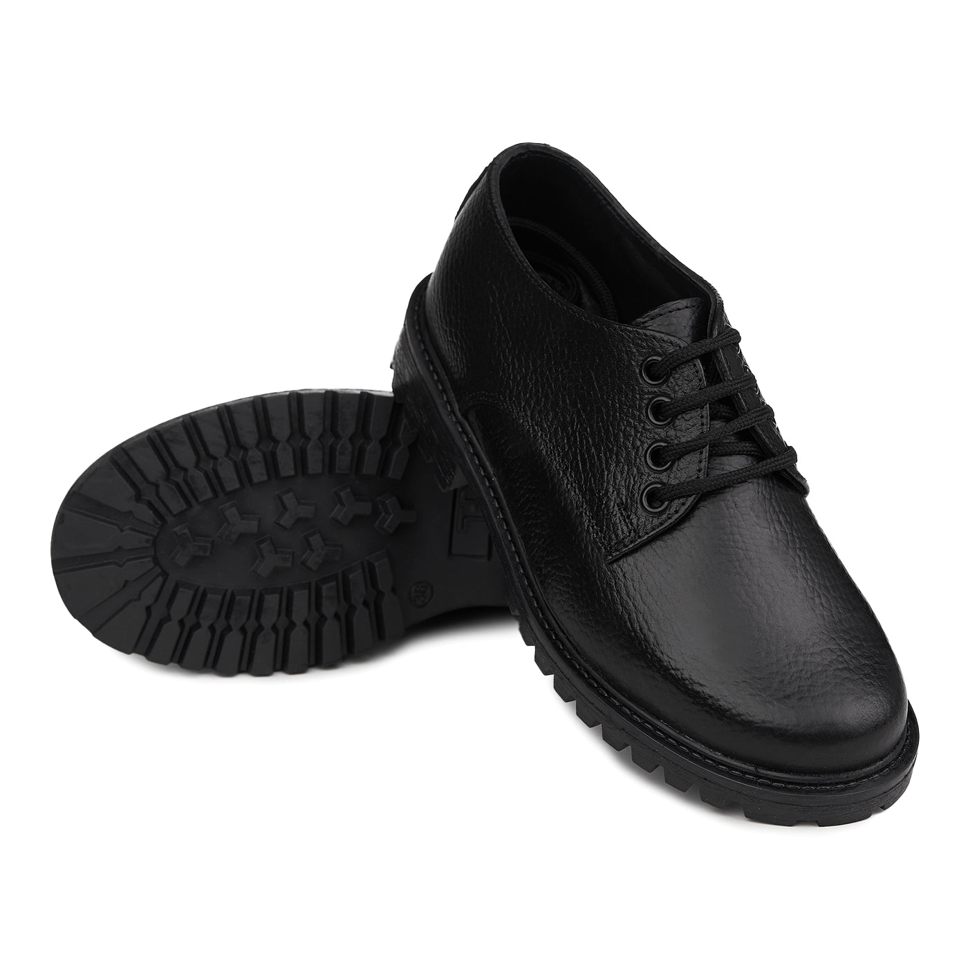DECHASE Pantofi Oxford Dama Piele Naturala Zena Black Embossed ZLN 0746 - Zellini