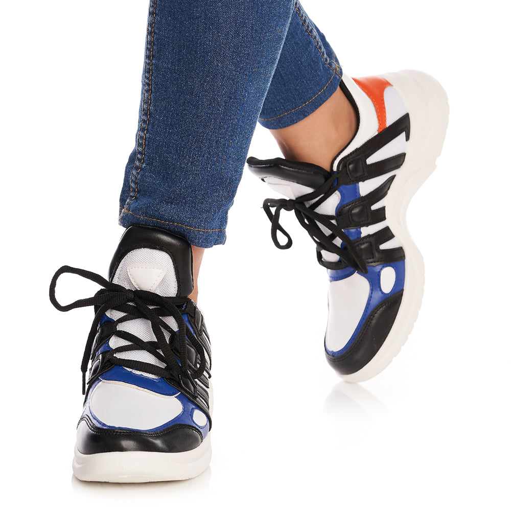 Pantofi sport ZLN 0004 WHITE/BLUE - Zellini